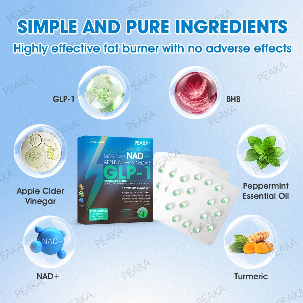 Trusted Irish Store🇮🇪PEAKA® GLP-1 Oral Pearls – Ultra-concentrated with NAD+, Moringa & ACV. Works fast, keeps working, and supports weight, diabetes and heart health.